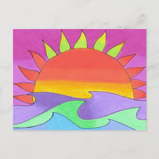 Green Flash in Pink Sky Postcard Postkarte (Vorderseite)