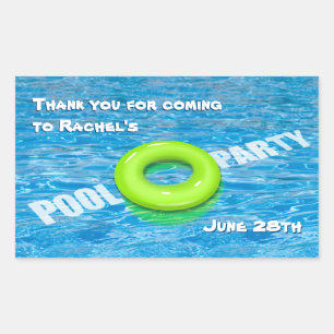 Green Floatie Pool Party Sticker