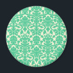 Green Floral Damask Magnet<br><div class="desc">Green Floral Damask Magnet</div>