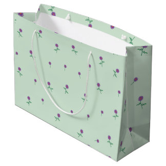 Green Floral Ditsy Große Geschenktüte