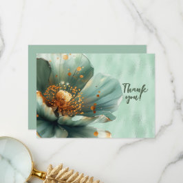 Green Floral erweitert auf Shiny Green Vielen Dank Dankeskarte