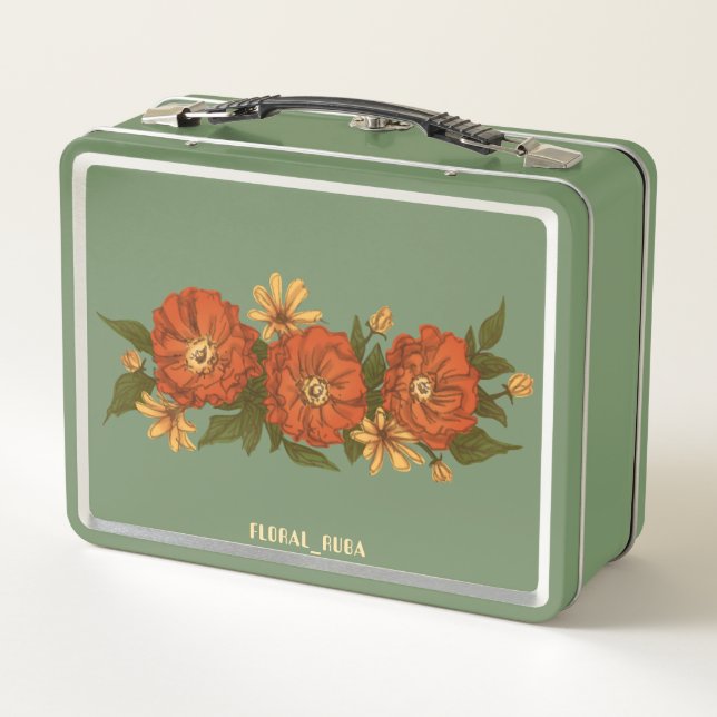 Green floral Lunchbox (Rückseite)