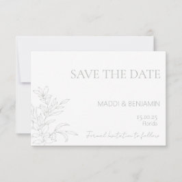 Green-Floral-Save the Date-Karte für Minimalistisc RSVP Karte