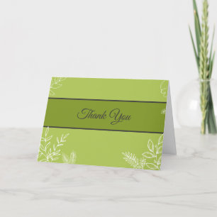 Green Floral Vielen Dank für Ihr Unternehmen Dankeskarte