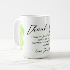 Green Floral Vielen Dank Mama Geschenkidee Kaffeetasse