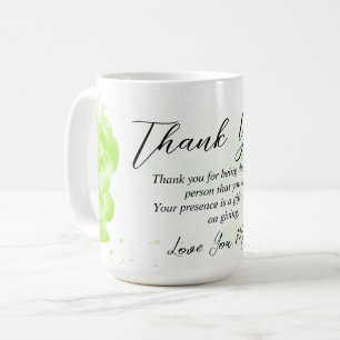 Green Floral Vielen Dank Mama Geschenkidee Kaffeetasse