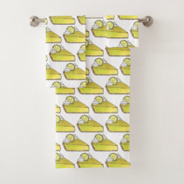 Green Florida Key Limon Pie Slice Feinschmecker Badhandtuch Set