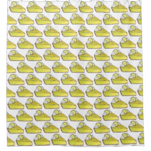 Green Florida Key Limon Pie Slice Feinschmecker Duschvorhang