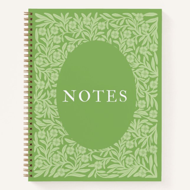 Green Flower Field Notizbuch (Vorderseite)