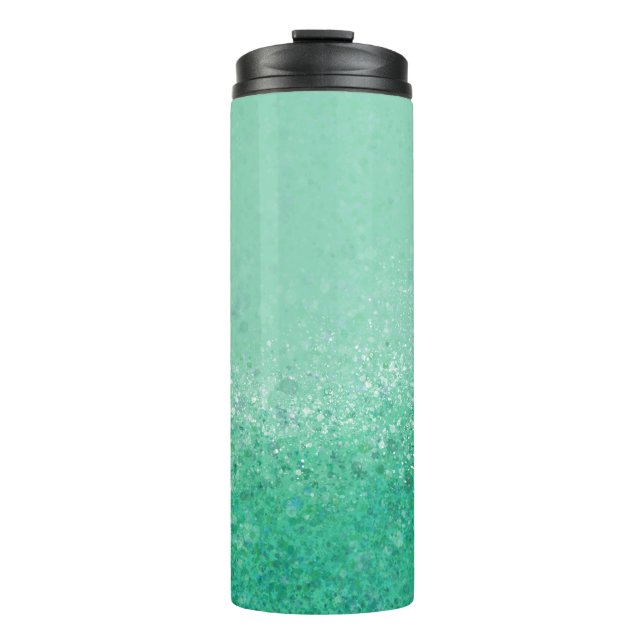 Green Fluorit Abstrakt Thermal Tumbler Thermosbecher (Vorderseite)