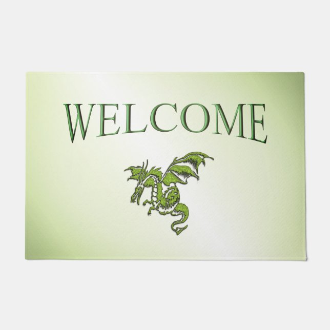 Green Flying Dragon Fußmatte (Vorderseite)