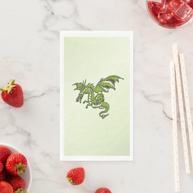 Green Flying Dragon Serviette (Beispiel)
