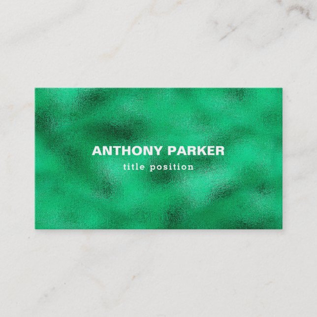 Green Foil Business Card Visitenkarte (Vorderseite)