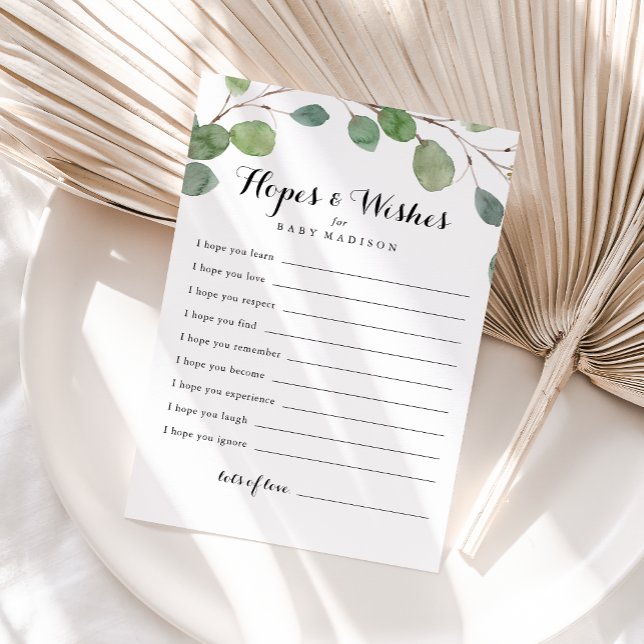 Green Foliage Babydusche - Hopplenkarte Postkarte (Von Creator hochgeladen)