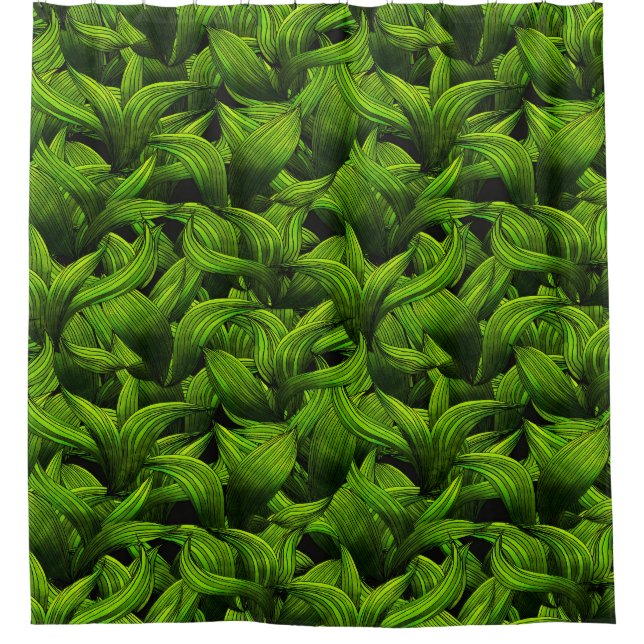 Green Foliage Duschvorhang (Vorderseite)