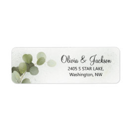 Green Foliage Eucalyptus Return Address Label