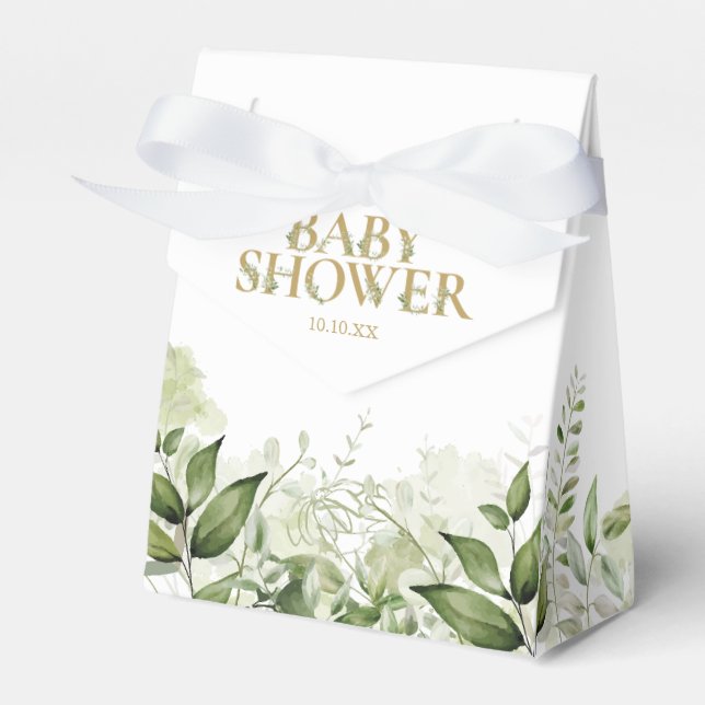 Green Foliage Gold Baby Duwer Fevor Box Geschenkschachtel (Vorderseite)