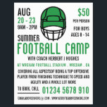 Green Football Helm, Fußball Camp Werbung Flyer<br><div class="desc">Green Football Helm,  Football Camp Werbe-Flyer durch den Business Card Store.</div>