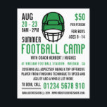 Green Football Helm, Fußball Camp Werbung Flyer<br><div class="desc">Green Football Helm,  Football Camp Werbe-Flyer durch den Business Card Store.</div>