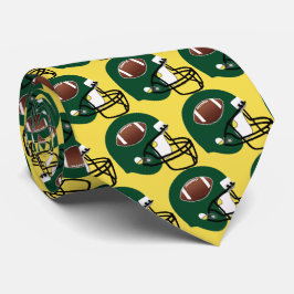 Green Football Helm Fußball Gelb/Gold Necktie Krawatte