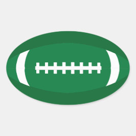 Green Football Party, Pep Kundgebung oder Scrapboo Ovaler Aufkleber