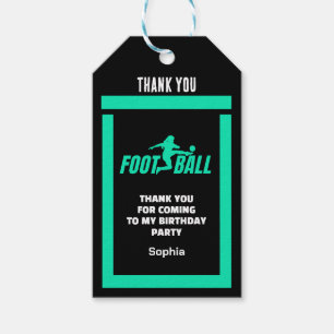 Green Football Player Girl, Birthday Girl Team Geschenkanhänger