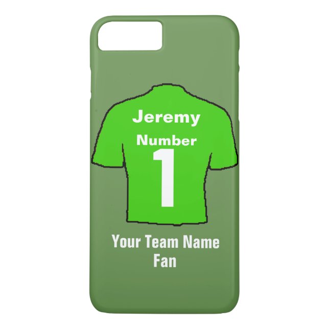 Green Football Shirt Kundenname & Teamname Case-Mate iPhone Hülle (Rückseite)