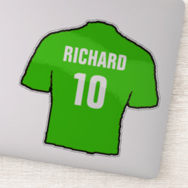 Green Football Shirt zu personalisieren. Aufkleber