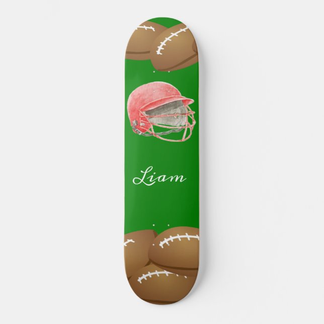 Green Football Sports Skateboard (Vorderseite)