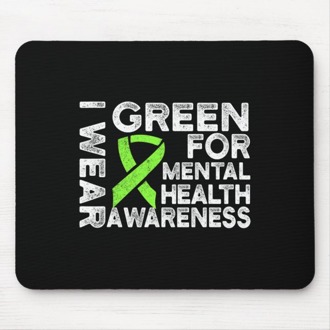 Green for Mental Health Awareness 1 Mousepad (Vorne)