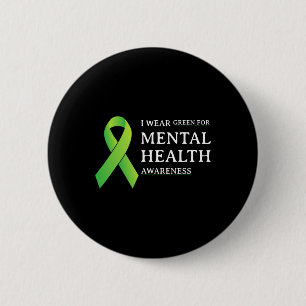 Green for Mental Health Awareness Monat 4 Button