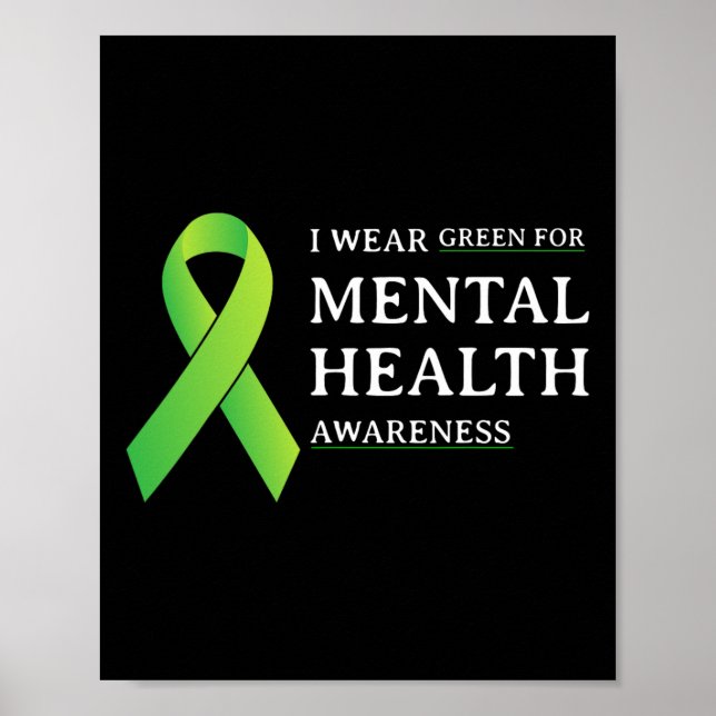 Green for Mental Health Awareness Monat 4 Poster (Vorne)