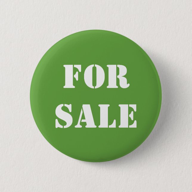 Green for Sale Typografy Button (Vorderseite)