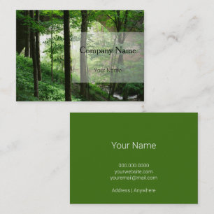 Green Forest Bridge Business Cards Visitenkarte