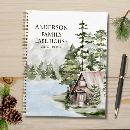Green Forest Family Lake House Gästebuch Notizbuch