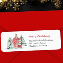 Green Forest Red Barn Pine Weihnachtsbaum Adresse