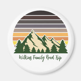 Green Forest Road Trip Cool Custom Keepake Magnet