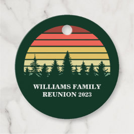 Green Forest Sunset Custom Family Wiedersehen Part Geschenkanhänger