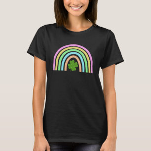 Green Four Leaf C Rainbow St Patrick's Day T-Shirt