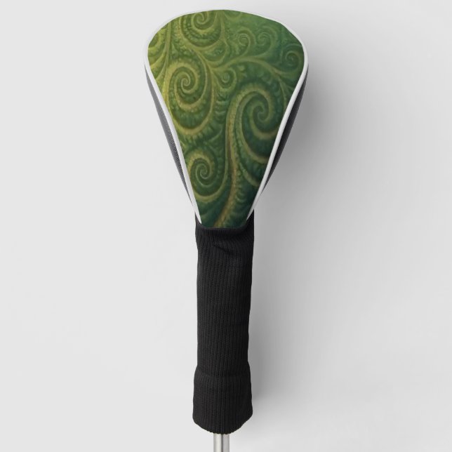 Green Fractal  Golf Headcover (Vorderseite)