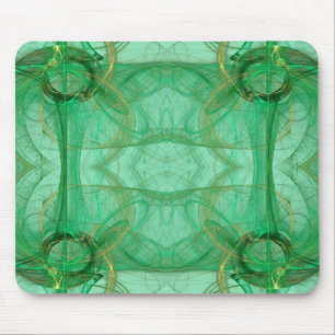 Green Fraktal Mousepad