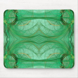 Green Fraktal Mousepad