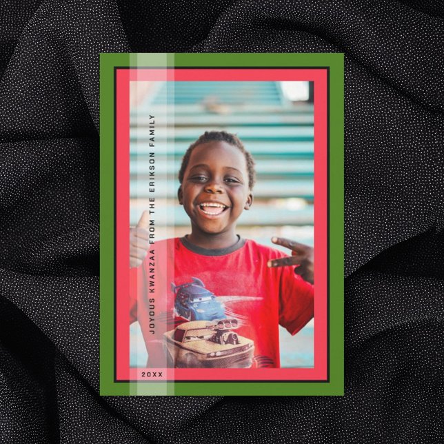 Green Framed Holiday Card Feiertagskarte (Von Creator hochgeladen)