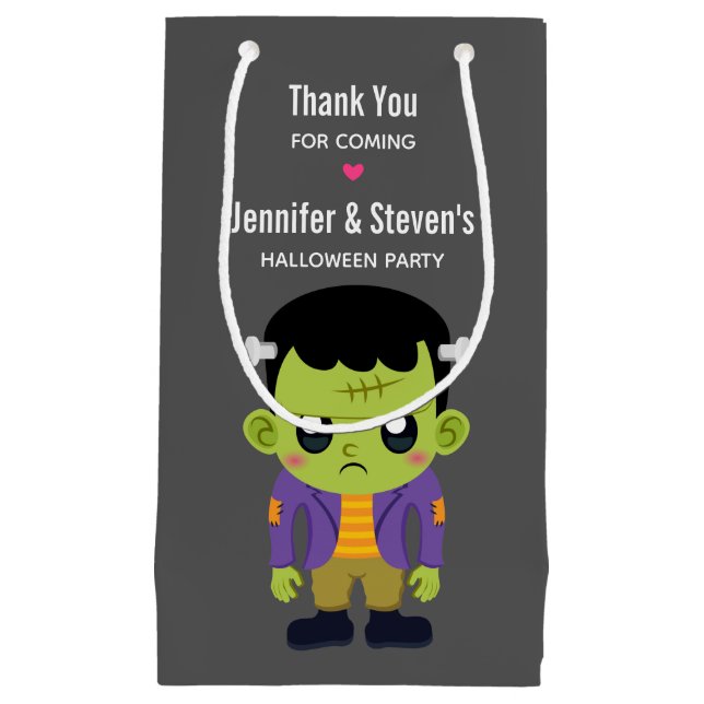 Green Frankenstein Monster Halloween Danke Kleine Geschenktüte (Vorderseite)