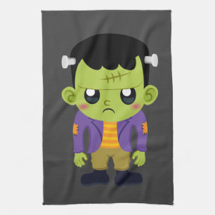 Green Frankenstein Monster Halloween Geschirrtuch