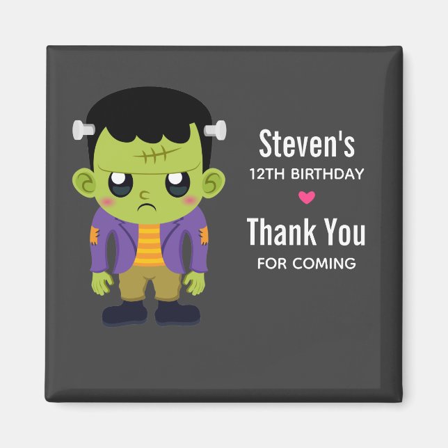 Green Frankenstein Monster Halloween Magnet (Vorne)