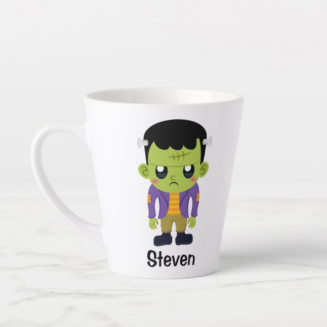 Green Frankenstein Monster Halloween Milchtasse (Links)
