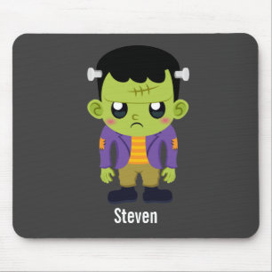 Green Frankenstein Monster Halloween Mousepad