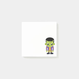 Green Frankenstein Monster Halloween Post-it Klebezettel