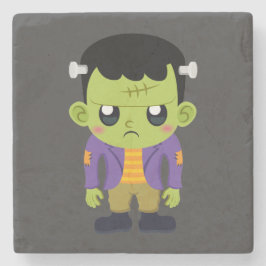 Green Frankenstein Monster Halloween Steinuntersetzer